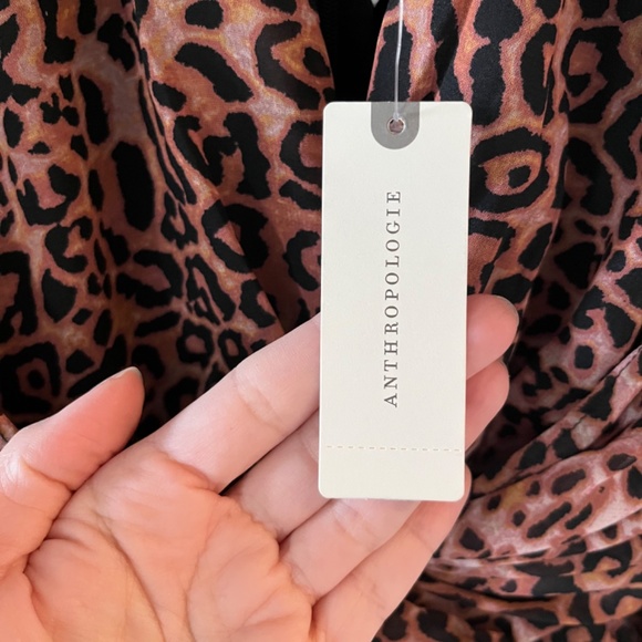 Anthropologie Ranna Gill Leopard Animal Print Cutout Midi Dress - NWT! - Picture 6 of 6